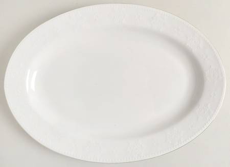 Crystal Snowflake 14" Oval Serving Platter