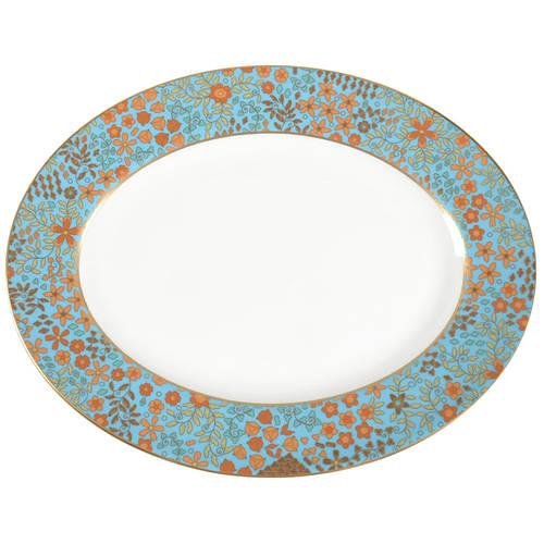 Gilded Tapestry 13" Oval Serving Platter
