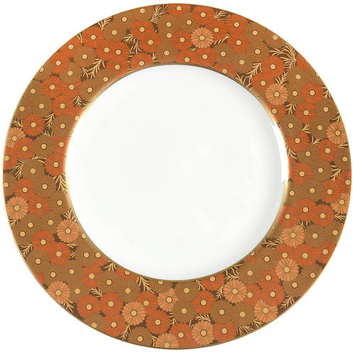 Gilded Tapestry Accent Luncheon Plate