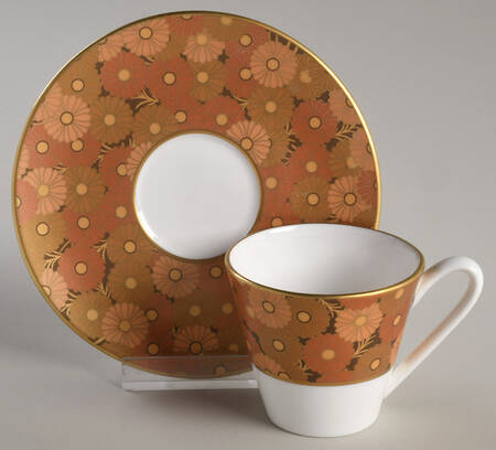 Gilded Tapestry Espresso Cup and Saucer Set