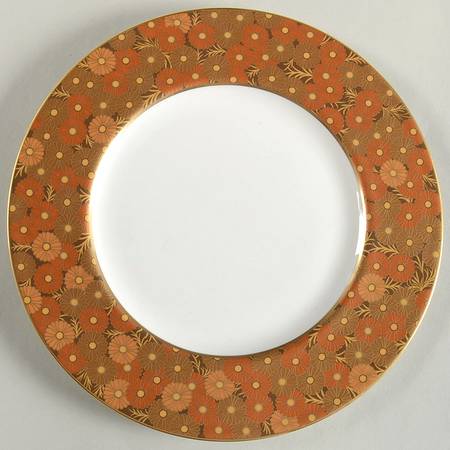Gilded Tapestry Accent Luncheon Plate