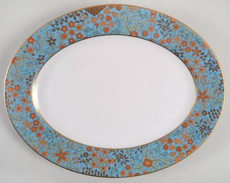 Gilded Tapestry 13" Oval Serving Platter