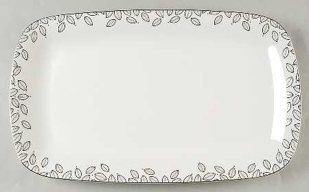 Platinum Leaf 17" Rectangular Serving Platter