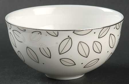 Platinum Leaf Dessert Bowl