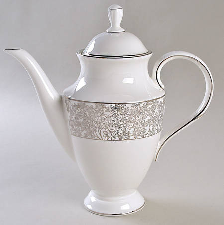 Silver Bouquet Coffee Pot & Lid