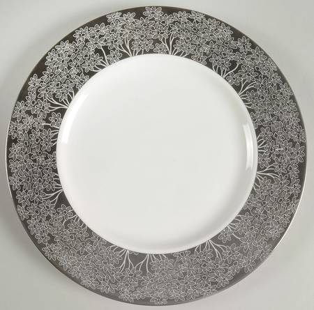 Silver Bouquet Accent Luncheon Plate