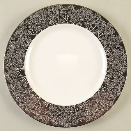 Silver Bouquet Accent Luncheon Plate