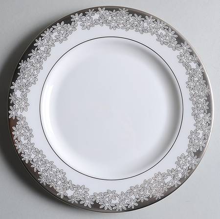 Silver Bouquet Salad Plate