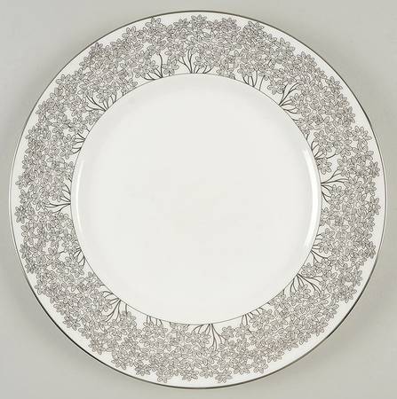 Silver Bouquet Dinner Plate