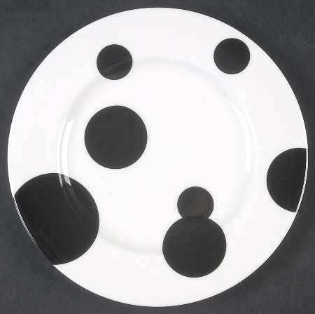 Circ Black Salad Plate by Lenox