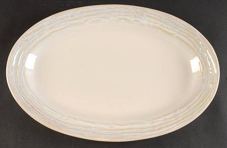 Willow Lane Neutral 16" Oval Serving Platter