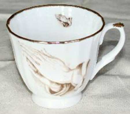 Praying Hands Footed Cup
