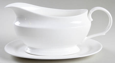 Classic White Gravy Boat & Underplate