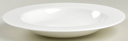 Classic White Large Rim Soup Bowl