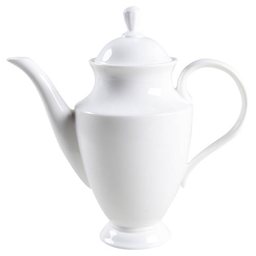 Classic White Coffee Pot & Lid