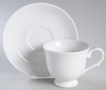 Classic White Footed Cup & Saucer Set