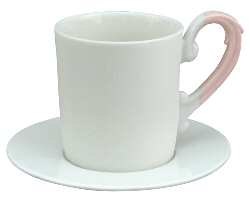 Miix Pink Flat Cup & Saucer Set