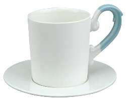 Miix Blue Flat Cup & Saucer Set