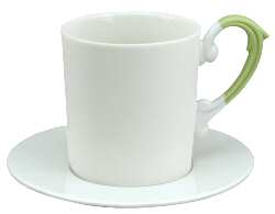 Miix Green Flat Cup & Saucer Set