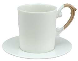 Miix Brown Flat Cup & Saucer Set