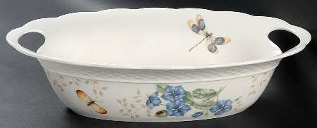 Butterfly Meadow Basket 13" Oval Serving Bowl