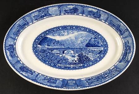 Baltimore & Ohio Railroad 15" Oval Serving Platter