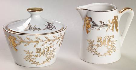Anniversary Mini Creamer & Sugar with Lid Set