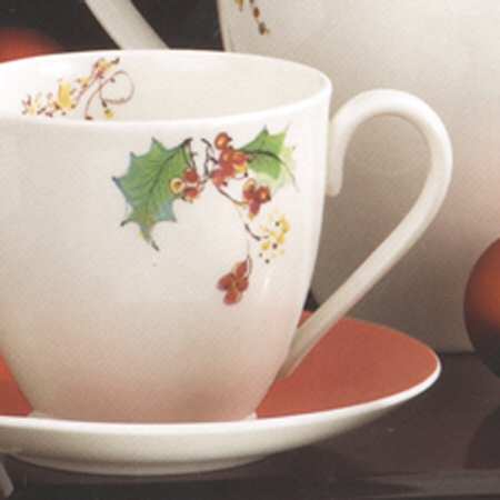 Winter Song Flat Cup & Saucer Set