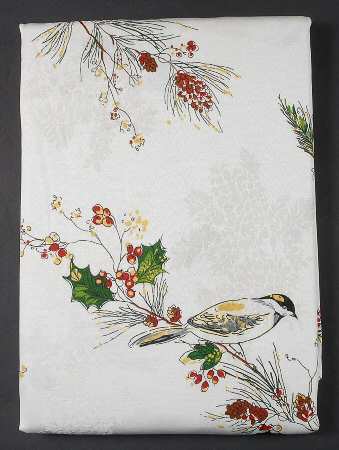 Winter Song 60" X 84" Oval Tablecloth