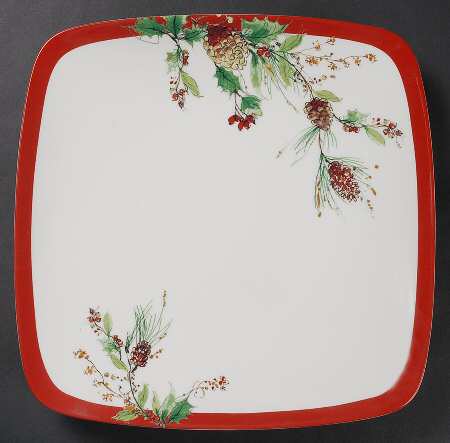 Winter Song Square Dinner Plate