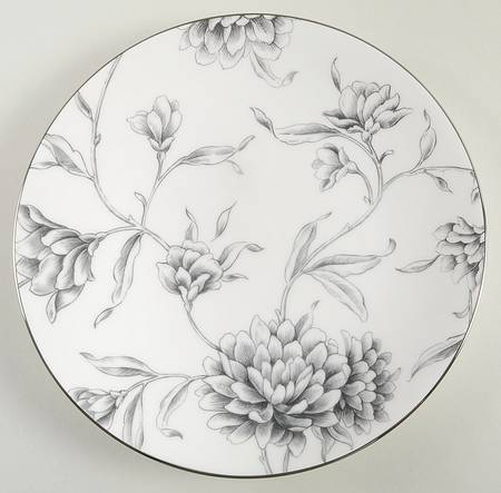 Floral Illustrations Accent Luncheon Plate