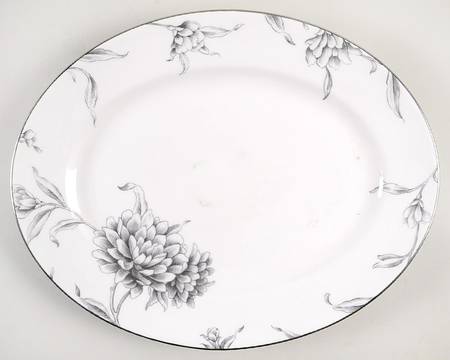 Floral Illustrations 13" Oval Serving Platter