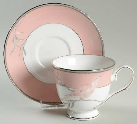 Spring Lark Flat Cup & Saucer Set by Lenox