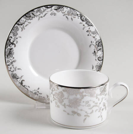 French Lace Flat Cup & Saucer Set