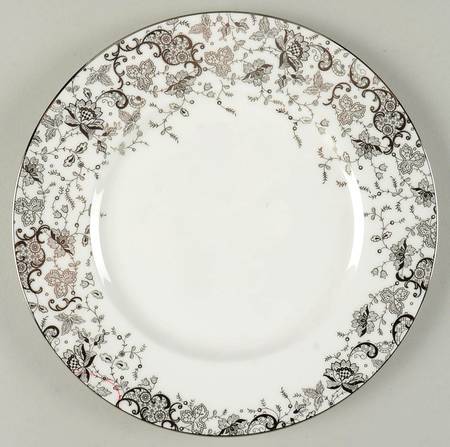 French Lace Accent Luncheon Plate