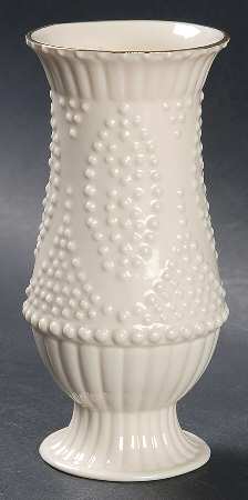 Ivory Beaded 5" Vase