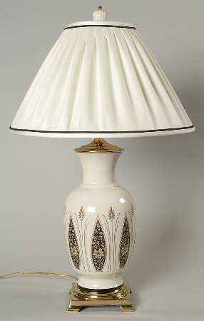 Golden Dynasty (Cream Background) 26" Electric Lamp & Shade