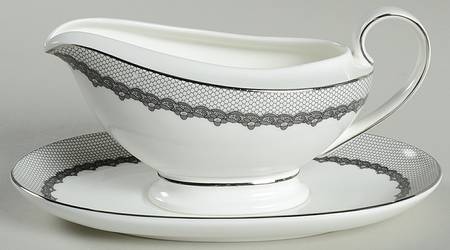 Cocktail Dress Gravy Boat & Underplate