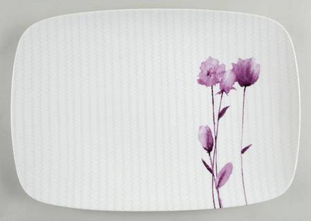 Watercolor Amethyst 16" Rectangular Serving Platter