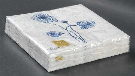 Watercolor Indigo Blue Package of Paper Cocktail Napkins