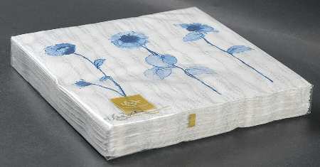 Watercolor Indigo Blue Package of Paper Luncheon Napkins