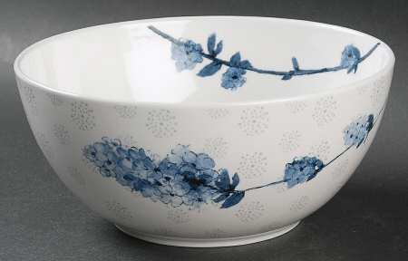 Watercolor Indigo Blue 7" Round Serving Bowl