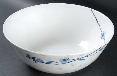 Watercolor Indigo Blue 9" Round Serving Bowl