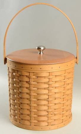 Baskets Ice Bucket Basket & Lid by Longaberger