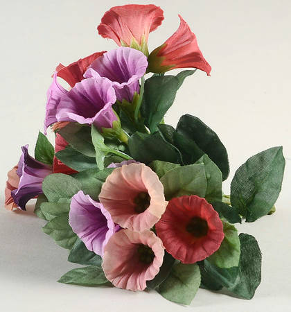 Baskets Petunia Silk Flowers for Miniature Basket