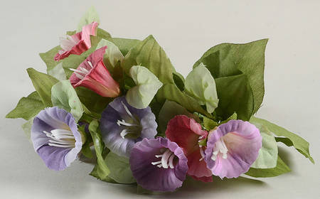 Baskets Morning Glory Silk Flowers for Miniature Basket