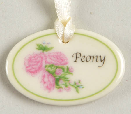 Baskets Peony Tie-On Charm for Miniature Basket