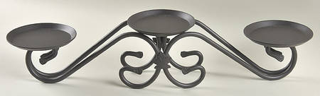 Baskets 3 Light Metal Candleholder