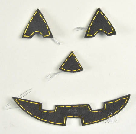 Baskets (4pc) Jack O Lantern Basket Charm Tie-On