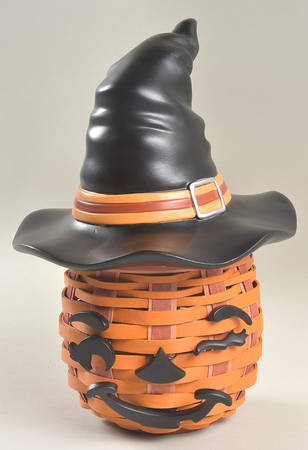 Baskets Winky Witch-Kin Basket & Lid with Charm Tie-On